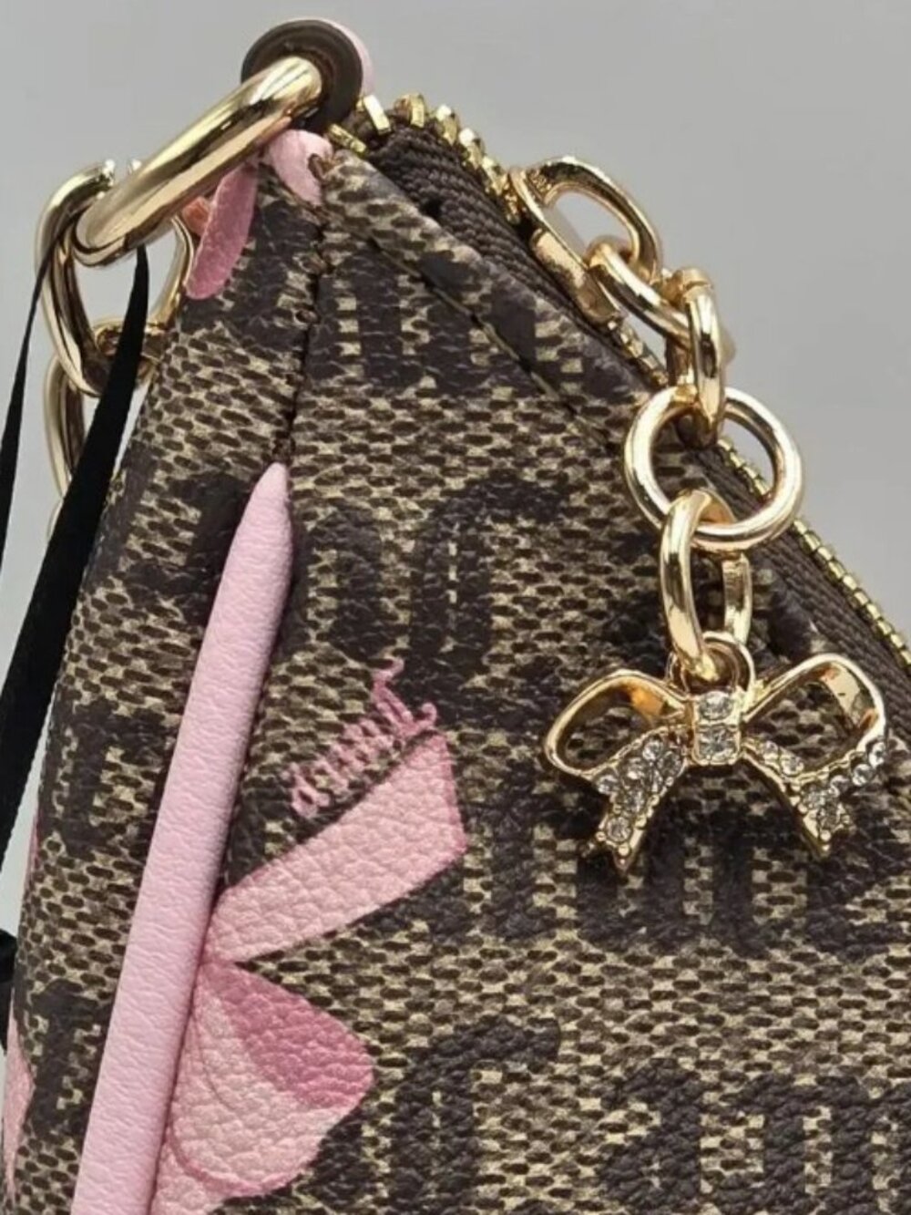 Juicy Couture Simply Sweet Pink and Brown Shoulder Bag